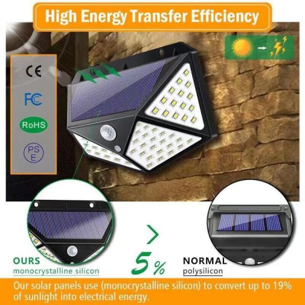 100 Led Solar Lights Outdoor Lighting Wireless Motion Sensor Lights