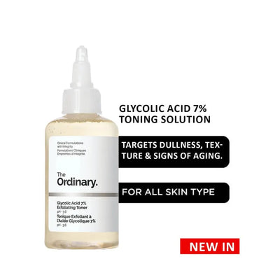 The Ordinary Glycolic Acid 7% Toning Solution – Exfoliating Face Toner For Radiant Skin, Removes Dead Skin Cells, Brightens & Smoothens, 240ml