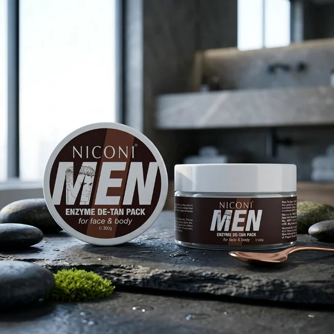 Niconi Men Enzyme De Tan Pack For Face And Body ( buy 1 get 1 free )