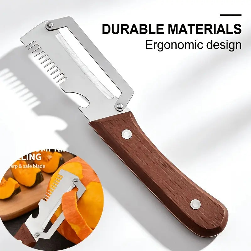 Buy 3 In 1 Peeler Knife Stainless Steel & Get 3-in-1 Knife Sharpener Free