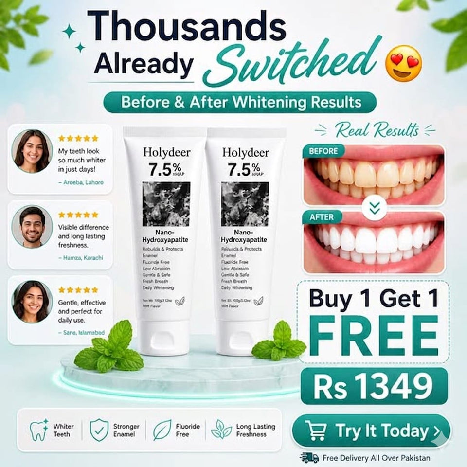 Holydeer 7.5% nHAP Nano-Hydroxyapatite Recovery + Toothpaste