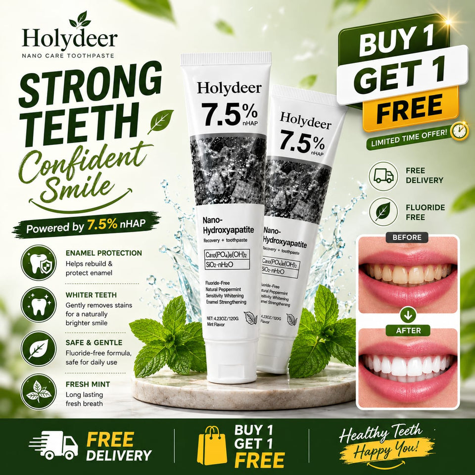 Holydeer Recovery Toothpaste | 7.5% Nano-Hydroxyapatite( Buy 1 Get 1 Free )