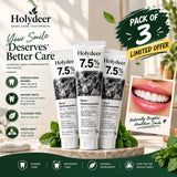 Holydeer Recovery Toothpaste | 7.5% Nano-Hydroxyapatite( Pack Of 3 )