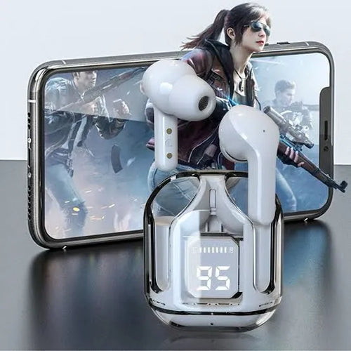 Air31 Wireless Crystal Transparent Bluetooth/airpods/earbuds