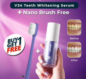 V34 Teeth Whitening Serum + Free Teeth Bursh